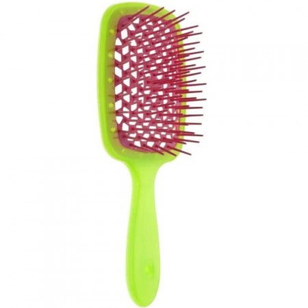 Расчёска Janeke Superbrush Small, салатовый и розовый, 17,5 x 7 x 3 см