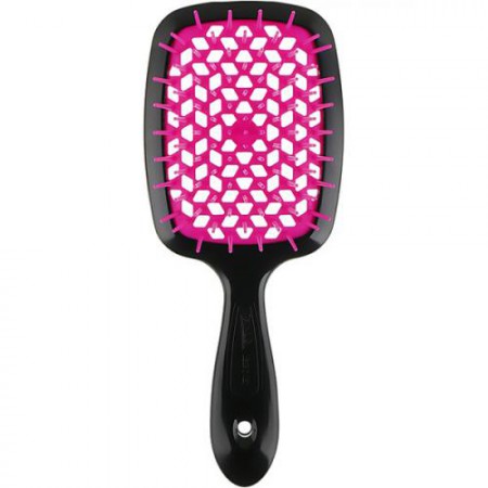 Расчёска Janeke Superbrush, черный и фуксия, 20.3х8.5х3.1 см