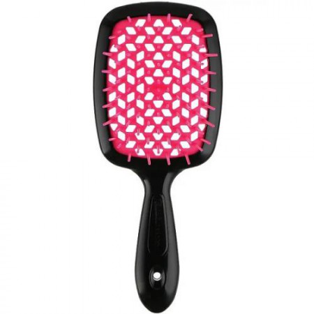  Расчёска Janeke Superbrush Small, черно-розовая, 17.5х7х3 см